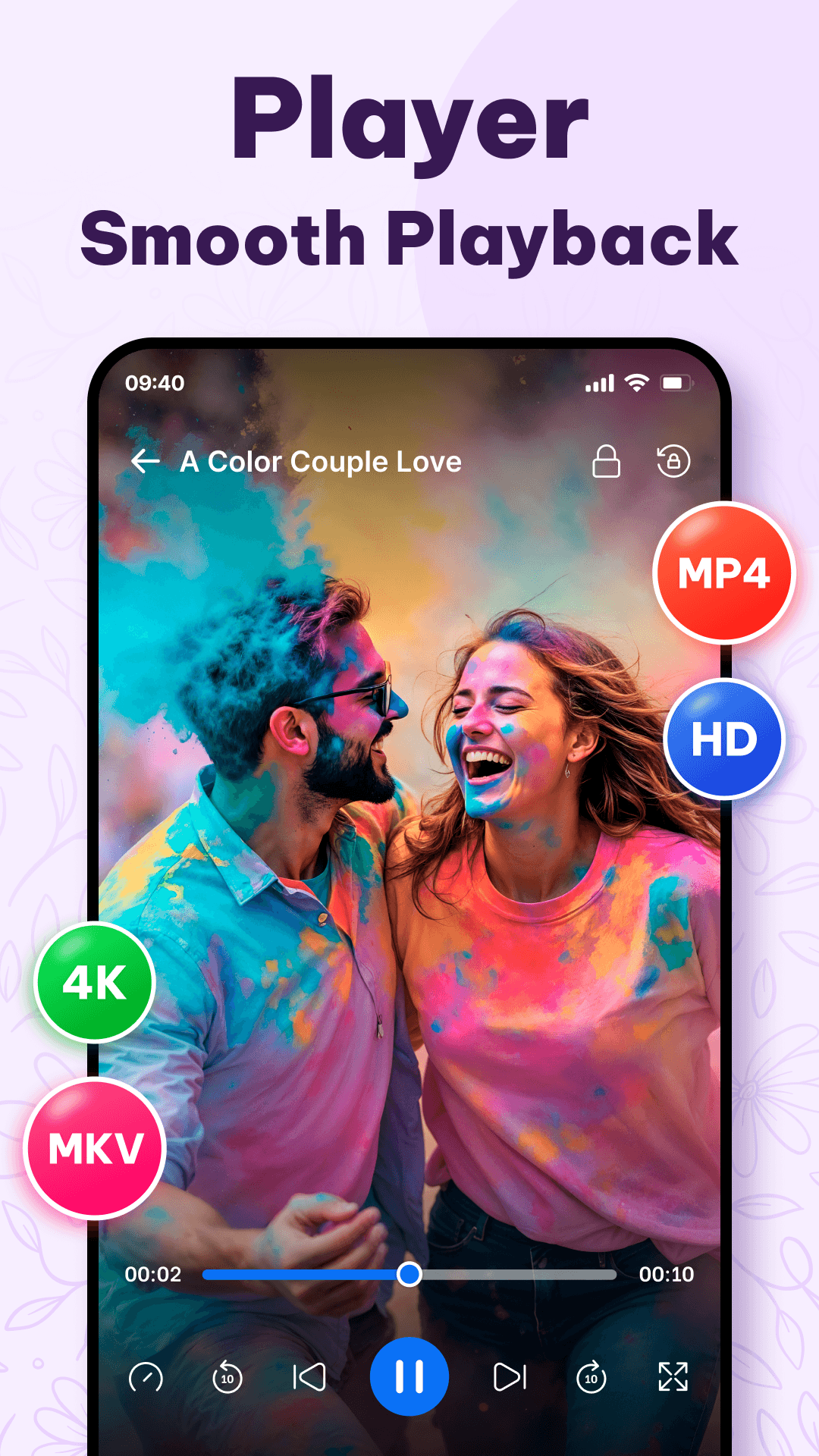 Video player screen
